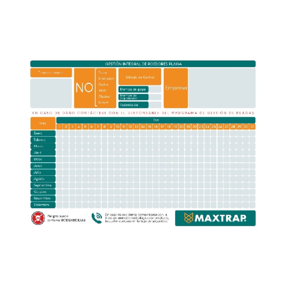Rotulo Maxtrap® Control de Roedores