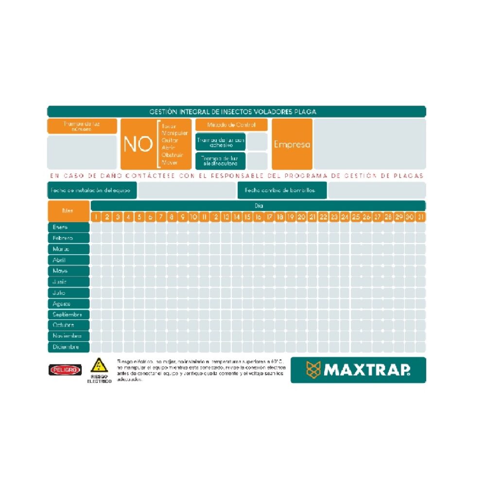 Rotulo Maxtrap® Control de Insectos Voladores